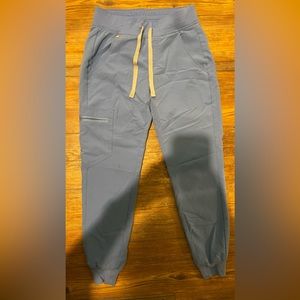 Figs ceil blue Zamora jogger scrub pants